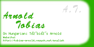 arnold tobias business card