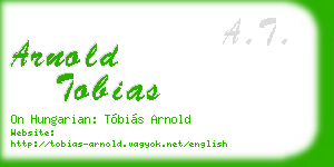 arnold tobias business card